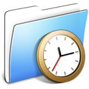 Aqua Smooth Folder Clock 128x128