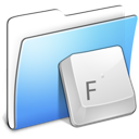 Aqua Smooth Folder Fonts 128x128