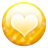 gold button heart