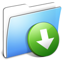 Aqua Smooth Folder DropBox 128x128
